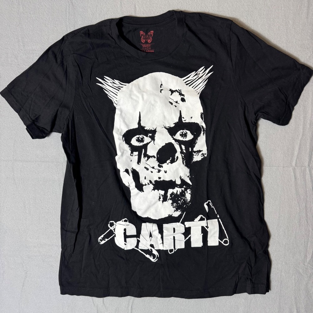 Playboy Carti Narcissist Tour Skull‎ Graphic T-Shirt Mens XL Black